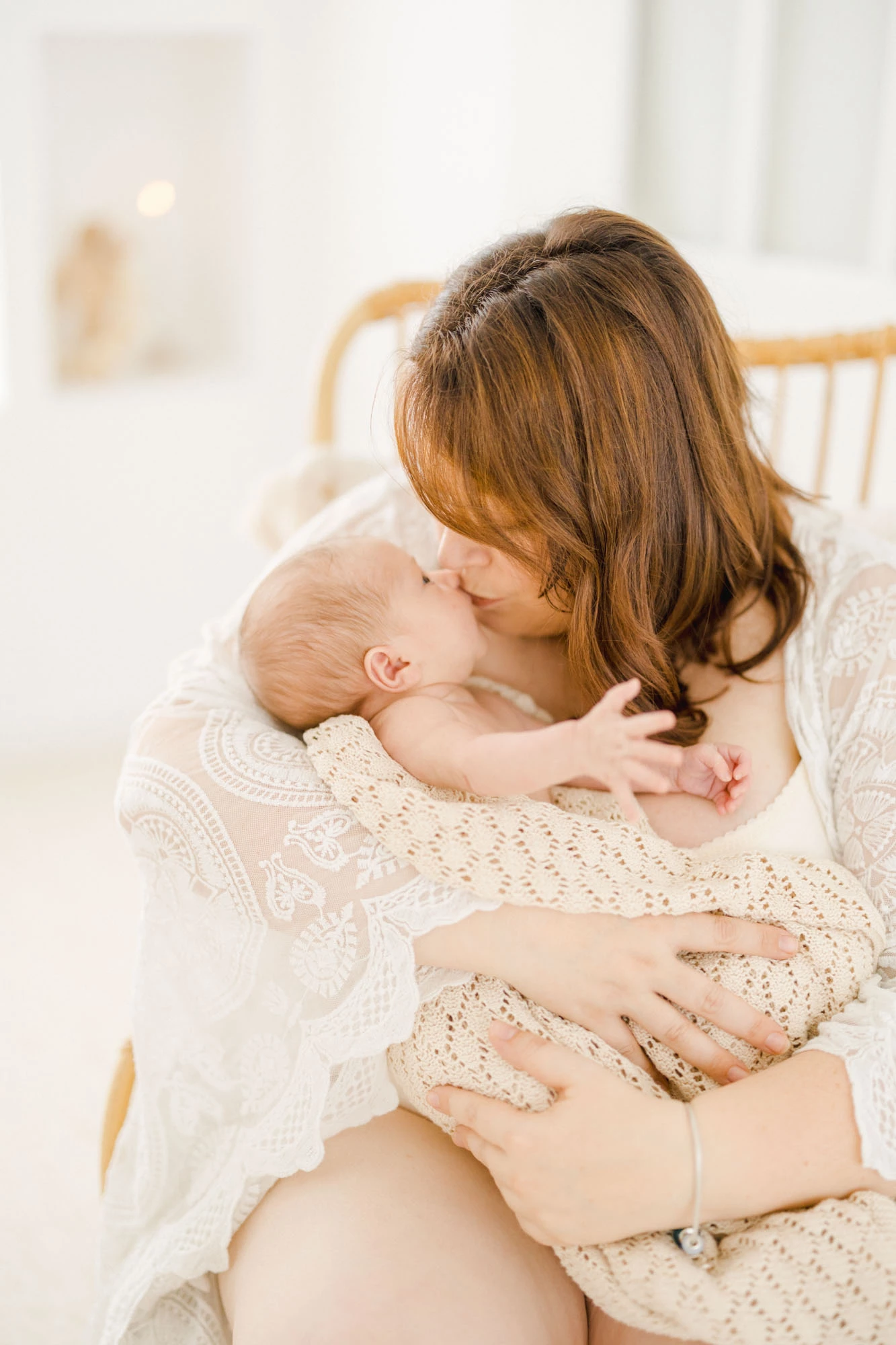 bonheur robe enfant amour beige